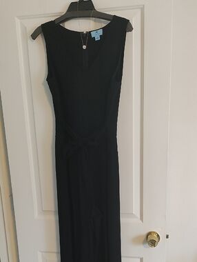 CeCe Black Sleeveless jumpsuit  with Waist Tie